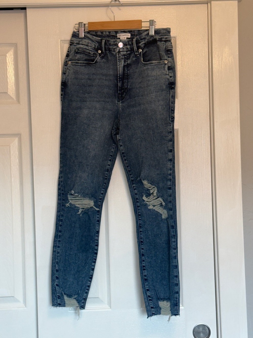 Good American high rise ankle skinny jean